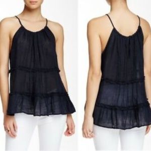 Calypso St. Barth Cantelina Linen Tank Halter navy